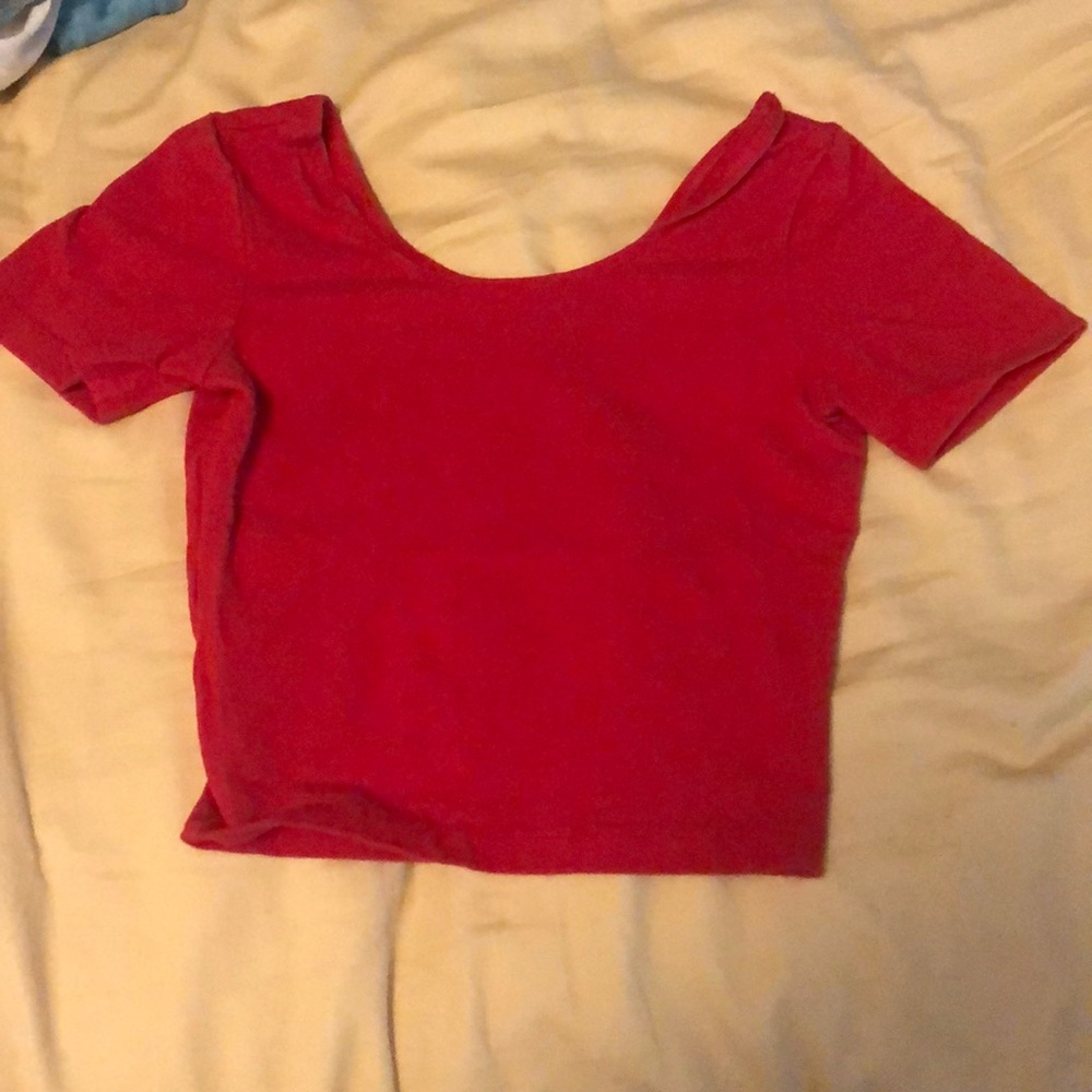 Red crop top